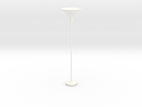 Miniature Dollhouse Floor Lamp 'Retro Living'  in White Processed Versatile Plastic: 1:24