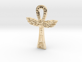 Ankh pendant (Au, Ag, Pt, Bronze, Brass) in 14k Gold Plated Brass: Small