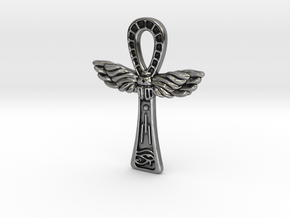 Ankh pendant (Au, Ag, Pt, Bronze, Brass) in Antique Silver: Small
