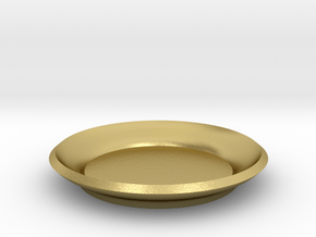 Mini plant saucer in Natural Brass