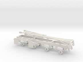 1/50th Quad axle pup trailer frame w options in White Natural Versatile Plastic