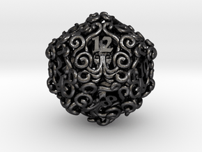 Cthulhu D12 in Polished and Bronzed Black Steel