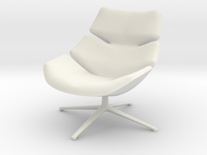 1:12 Miniature Shrimp Chair - COR in White Natural Versatile Plastic