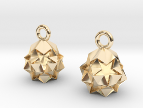 Star Crystal Earring in 14K Yellow Gold