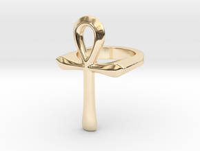 Ankh ring (all sizes) in 14k Gold Plated Brass: 11.5 / 65.25