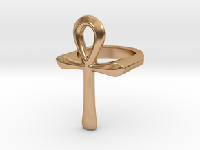 Ankh ring (all sizes) in Polished Bronze: 3 / 44