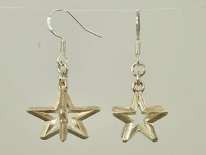 Guiding Star Earring in Natural Silver
