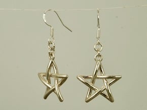 Magic Star Earring in Natural Silver