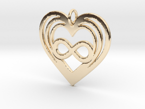 Triple Heart Infinity - Polyamory in 14k Gold Plated Brass