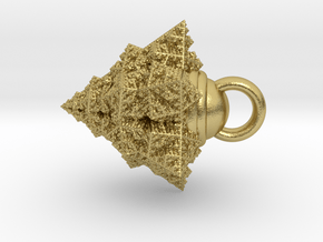 Fractal pendant  in Natural Brass