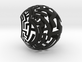 Stereographic Maze Lamp in Black Natural Versatile Plastic