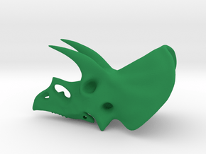 Triceratops Skull in Green Processed Versatile Plastic