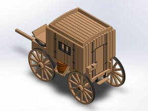 JAIL WAGON in Tan Fine Detail Plastic