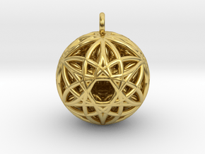 higgs bipolar pendant in Polished Brass