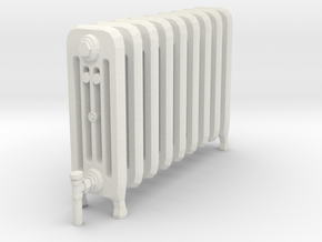 Radiator Heater 01. 1:6 Scale in White Natural Versatile Plastic