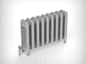 Radiator Heater 01. 1:6 Scale in Gray PA12