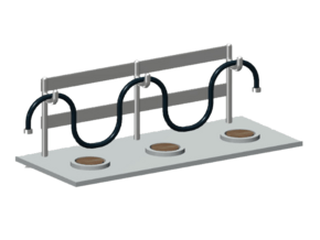 Fuel Hose Rack in White Natural Versatile Plastic: 1:87 - HO