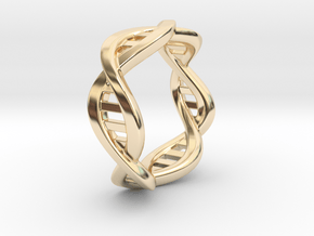 DNA ring (all sizes) in 14k Gold Plated Brass: 5 / 49