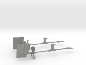 1/72 Props SET Supports And Rudders in Gray PA12