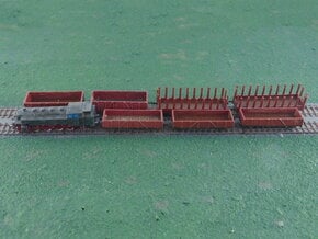 Mixed Freight Train Set 1 1/285 6mm in Tan Fine Detail Plastic