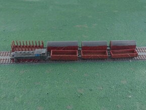 Mixed Freight Train Set 3 1/285 6mm in Smooth Fine Detail Plastic