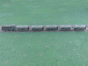 Small Tank Car Train 1/285 in Smooth Fine Detail Plastic