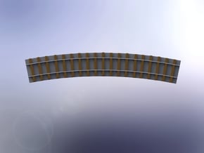 Curved Track / Gebogenes Gleis 1/285 in Tan Fine Detail Plastic
