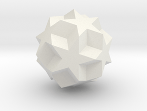 Dodecadodecahedron - 1 inch in White Natural Versatile Plastic