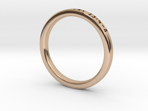 1 Corinthians 13:4-8 Ring in 14k Rose Gold Plated Brass: 4 / 46.5