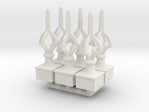 Finial Semaphore Open Cruciform 1-19 scale pack in White Natural Versatile Plastic
