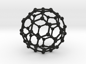 C60 Buckminsterfullerene model in Black Natural Versatile Plastic