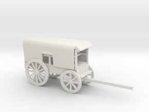 O SCALE TELEGRAPH WAGON in White Natural Versatile Plastic