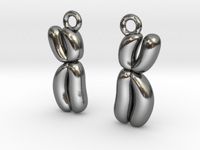 Chromosome Earrings - Science Jewelry in Polished Silver