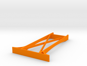 Wooden track bridge support double tall. in Orange Processed Versatile Plastic