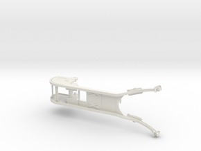 1/6th Scale Main Frame of MG08 Sled in White Natural Versatile Plastic