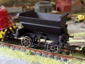 2x OO Hudson Tipping Wagons in Black Natural Versatile Plastic