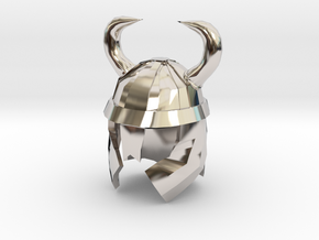 Finger Hat: Viking Helmet in Platinum
