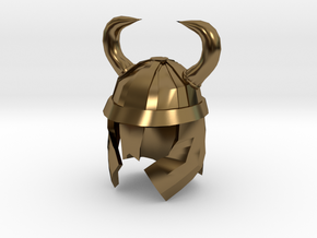 Finger Hat: Viking Helmet in Polished Bronze