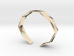 Faceted Bracelet Size M in 14K Yellow Gold