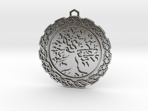 Tree Of Life Pendant in Natural Silver
