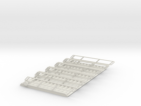 1:50 Stairs #13 5pc in White Natural Versatile Plastic