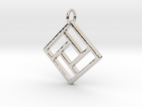 Creator Pendant in Rhodium Plated Brass