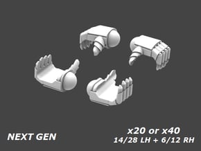 49003 Next Gen Rifle Barrel Hands x20 or x40 in Smooth Fine Detail Plastic: Medium