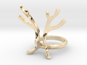 Antlers ring (all sizes) in 14k Gold Plated Brass: 5 / 49