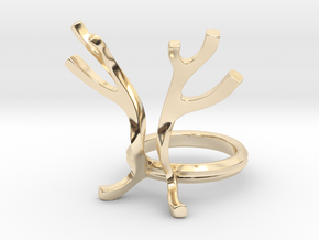 Antlers ring (all sizes) in 14k Gold Plated Brass: 11.5 / 65.25