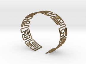 Maze Bracelet Size M in Natural Bronze