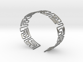Maze Bracelet Size M in Natural Silver