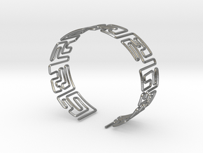 Maze Bracelet Size L in Natural Silver
