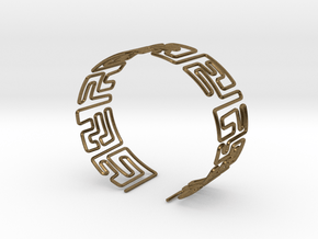 Maze Bracelet Size S in Natural Bronze