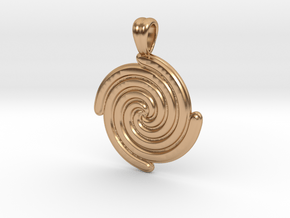 Life's spirals [pendant] in Polished Bronze